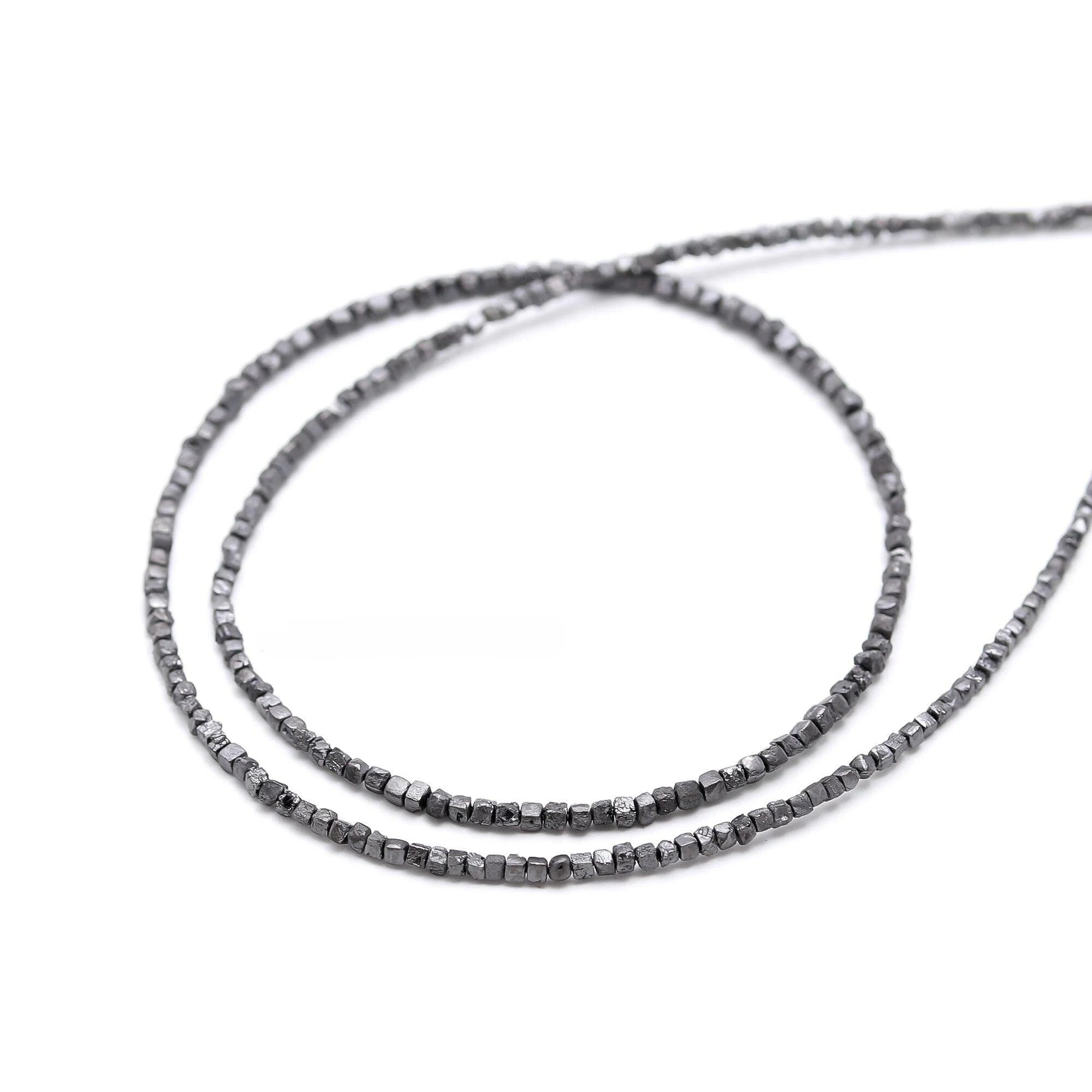 Natural Black Rough Diamond Cube Beads Uncut Diamond Jewellery