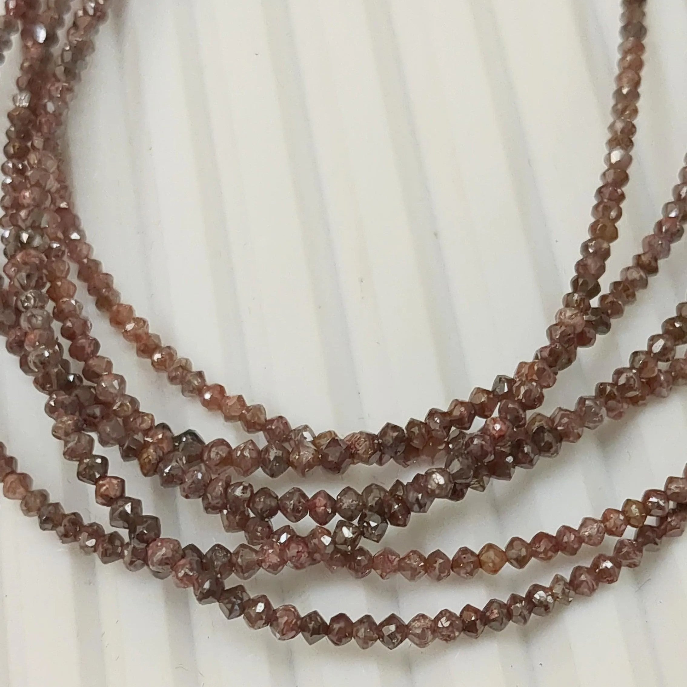 AAA Grade 15 inch Natural Rondelle Faceted Red Diamond Beads