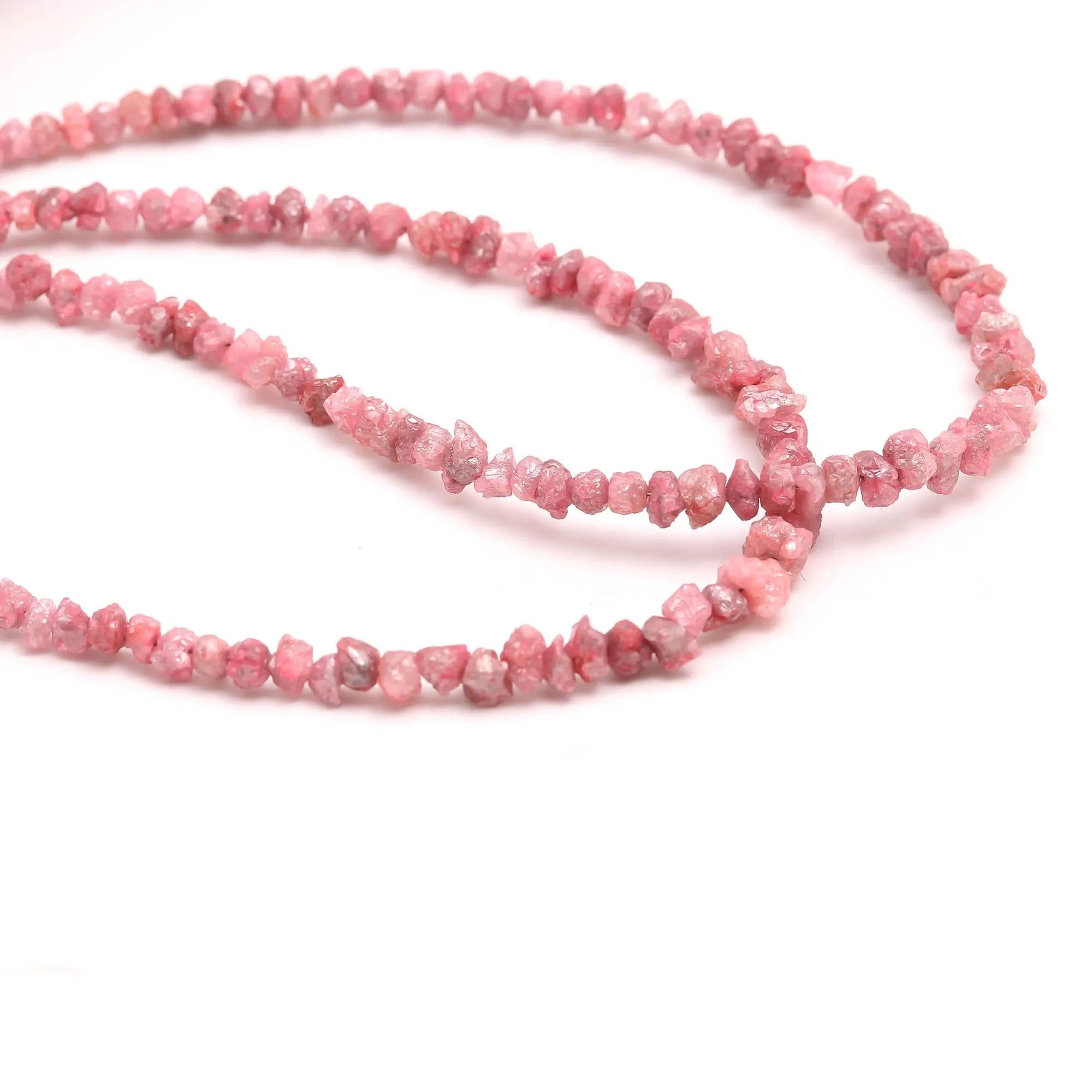 AAA+ Quality Natural Pink Diamond Raw Uncut Beads For Jewellery 4mm