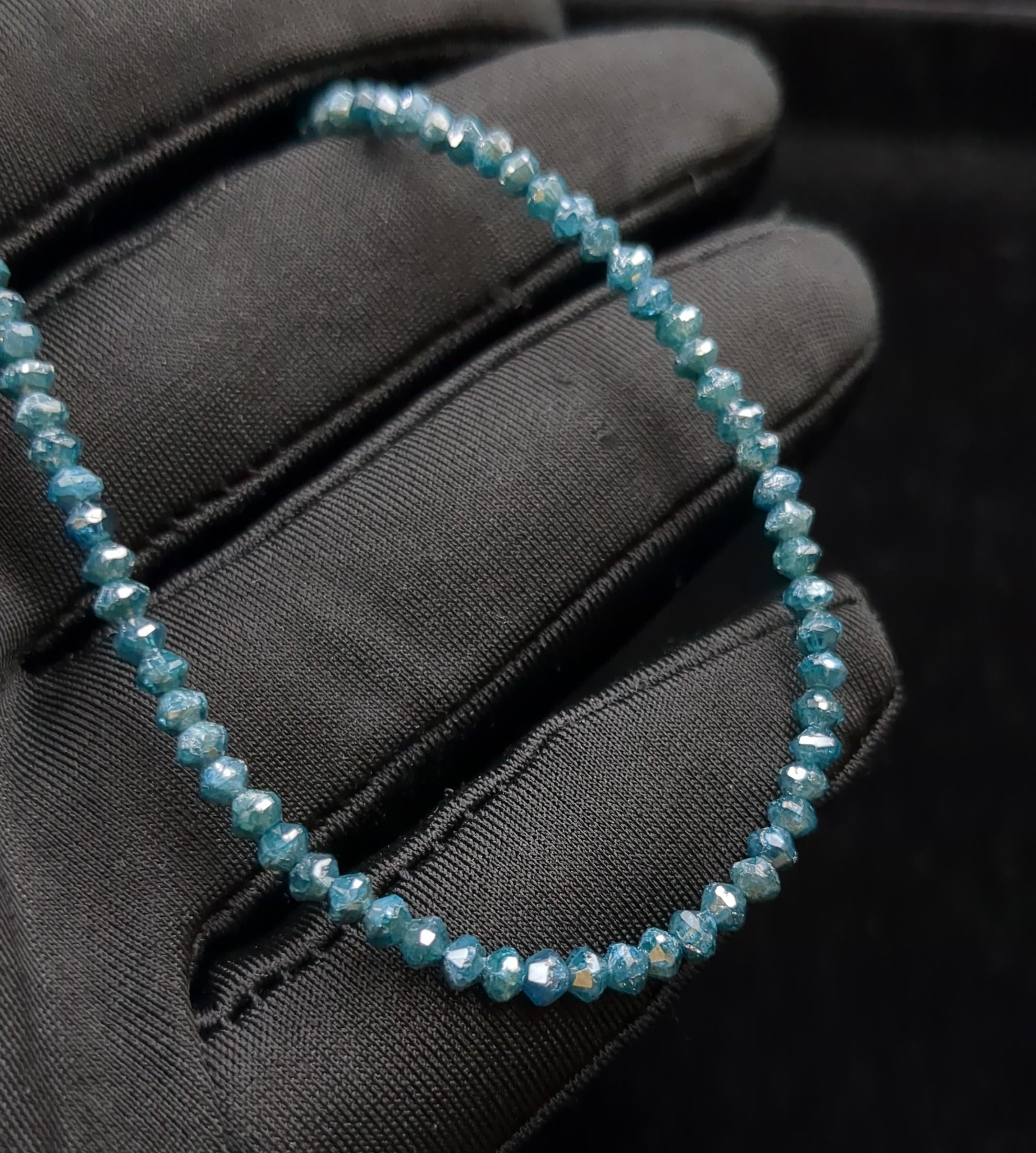AAA+ Quality 15 Inch Natural Blue Diamond Beads Jewellery making 3 mm