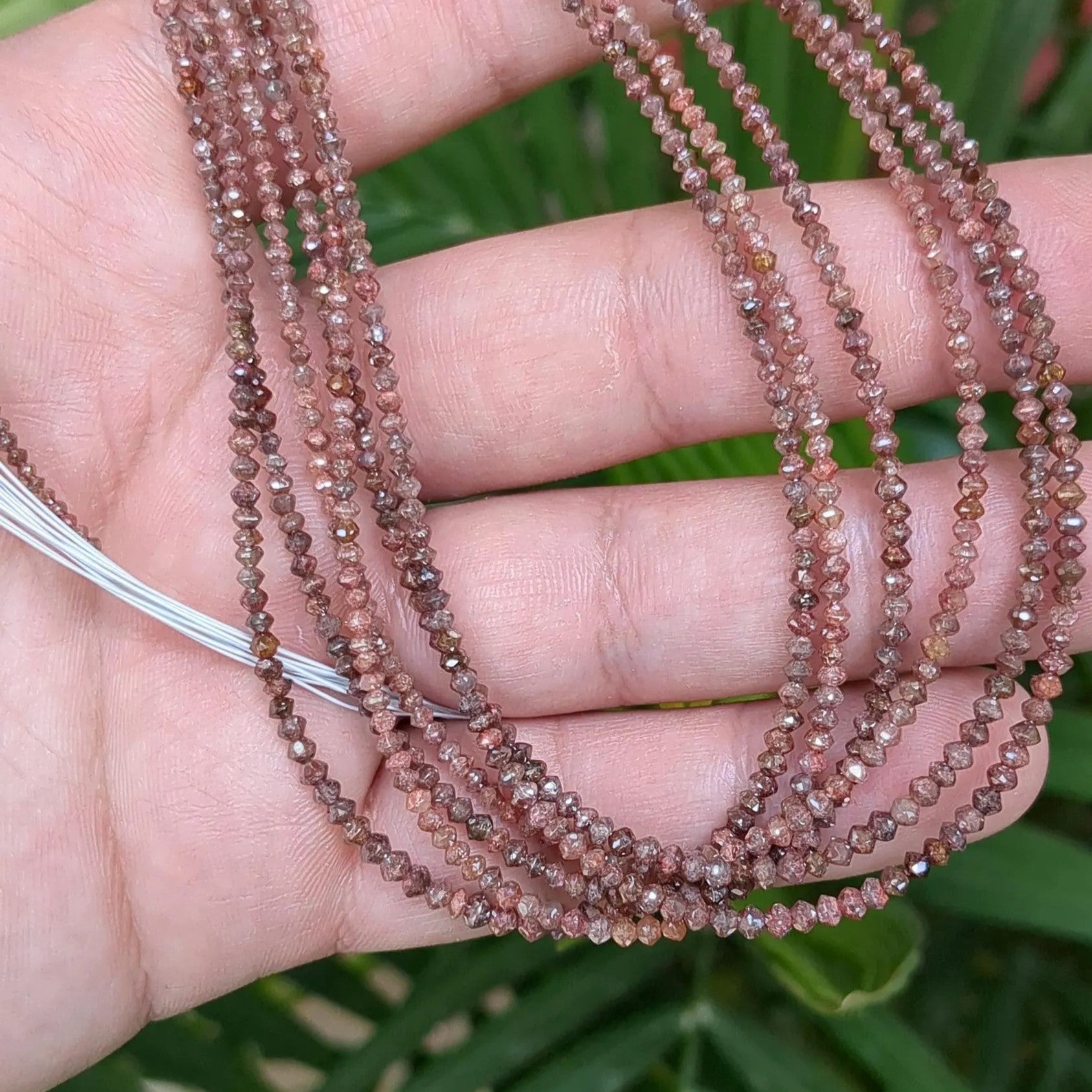 AAA Grade 15 inch Natural Rondelle Faceted Red Diamond Beads
