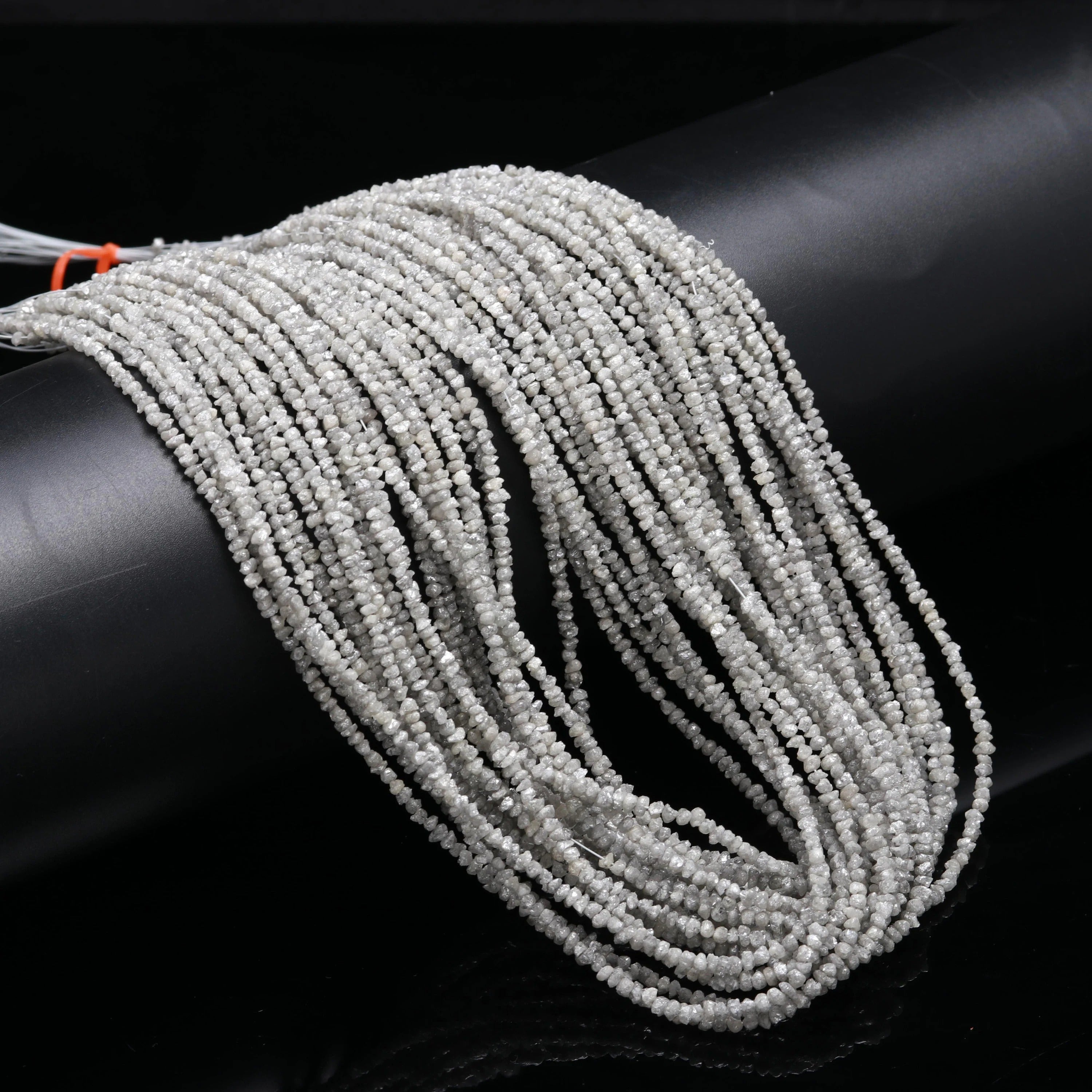 AAA 15 inch Strand Natural Grey Rough Diamond Beads 2-2.5 mm