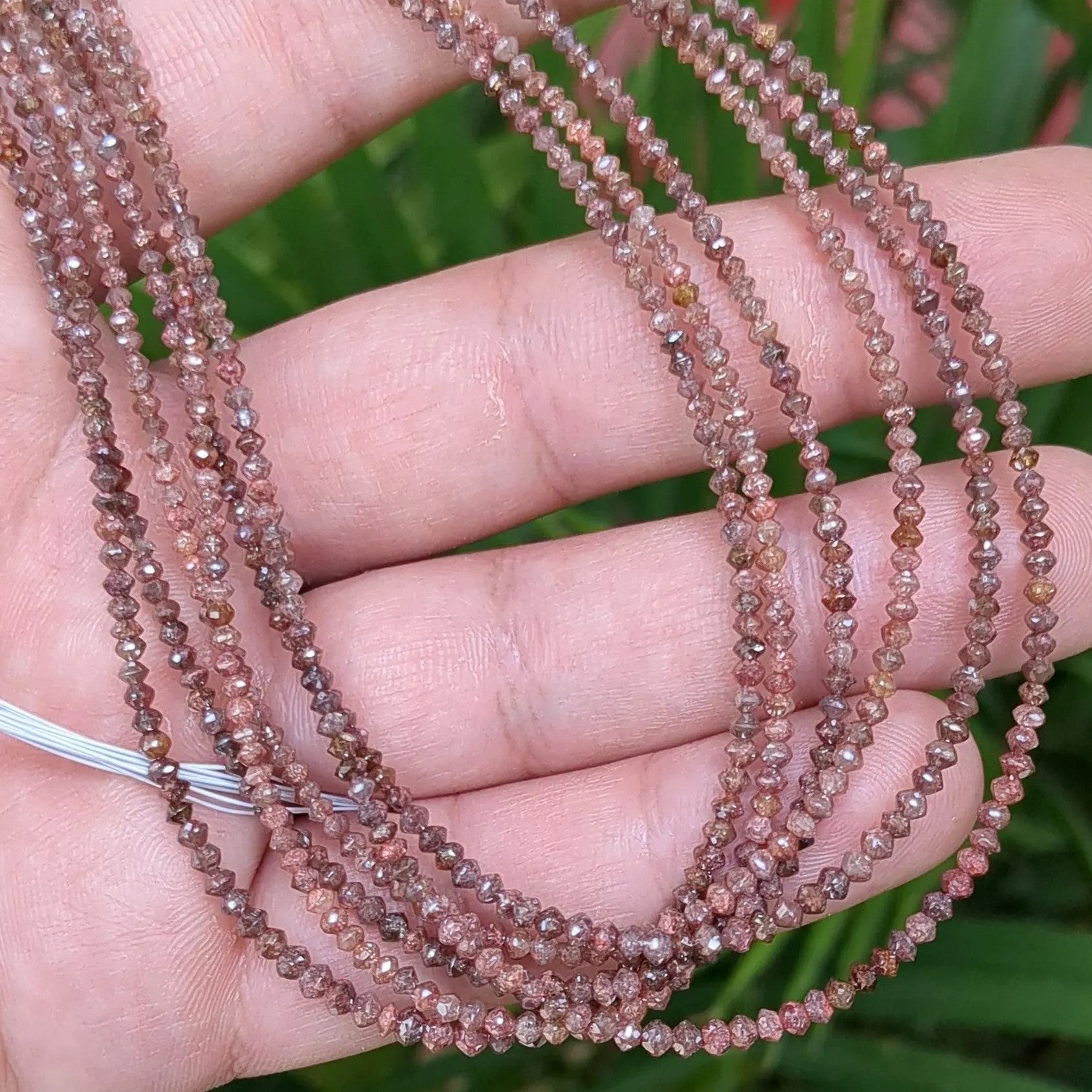 AAA Grade 15 inch Natural Rondelle Faceted Red Diamond Beads
