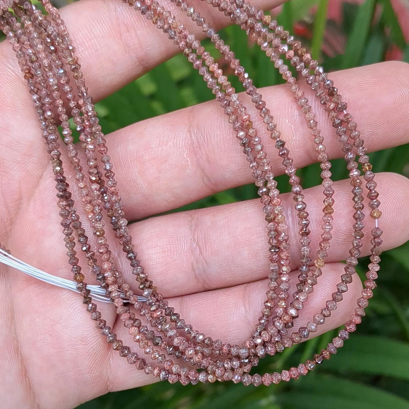 AAA Grade 15 inch Natural Rondelle Faceted Red Diamond Beads