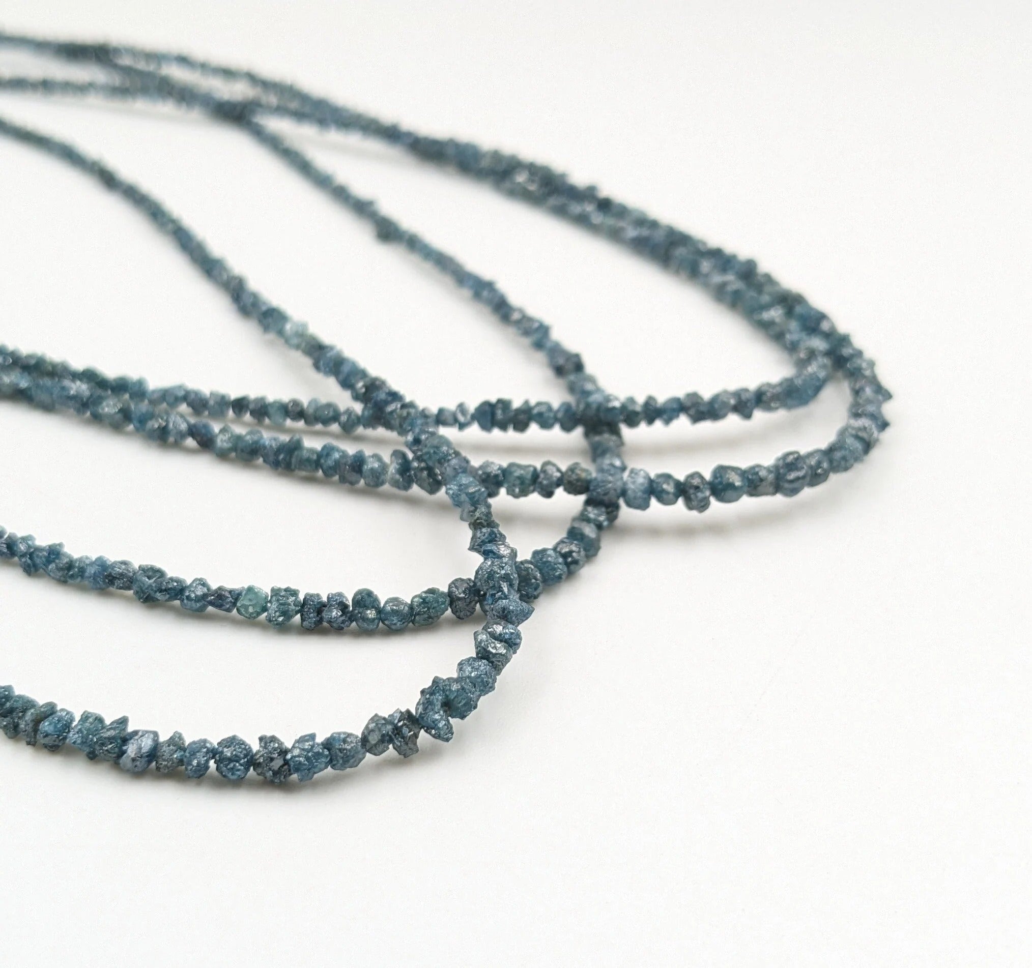 AAA Blue Uncut Diamond Beads Raw Rough Nuggets Diamond beads 2-3mm