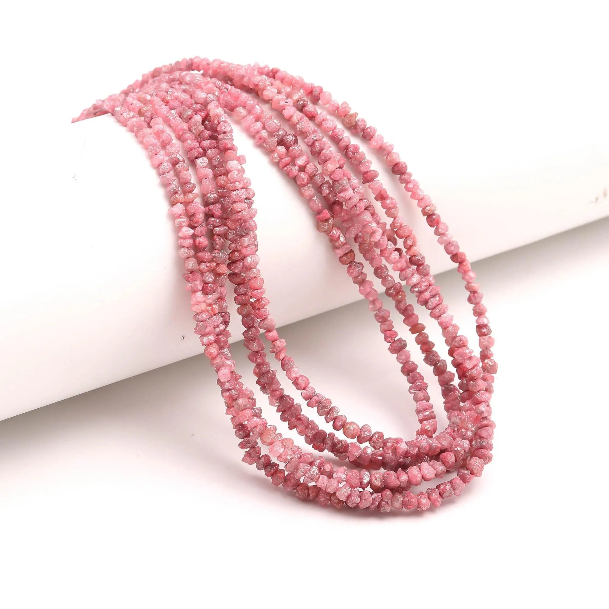 AAA+ Quality Natural Pink Diamond Raw Uncut Beads For Jewellery 4mm