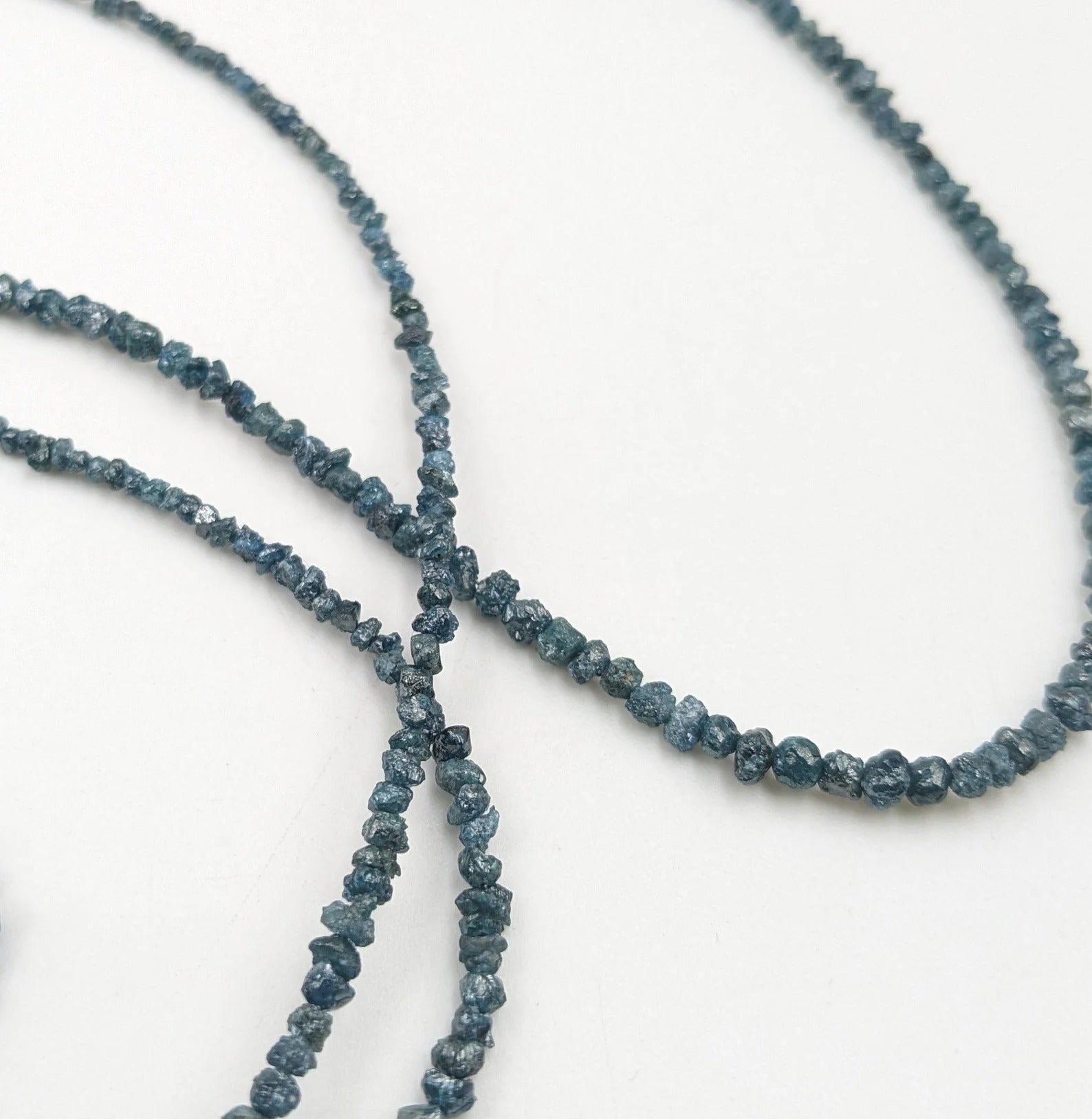 AAA Blue Uncut Diamond Beads Raw Rough Nuggets Diamond beads 2-3mm