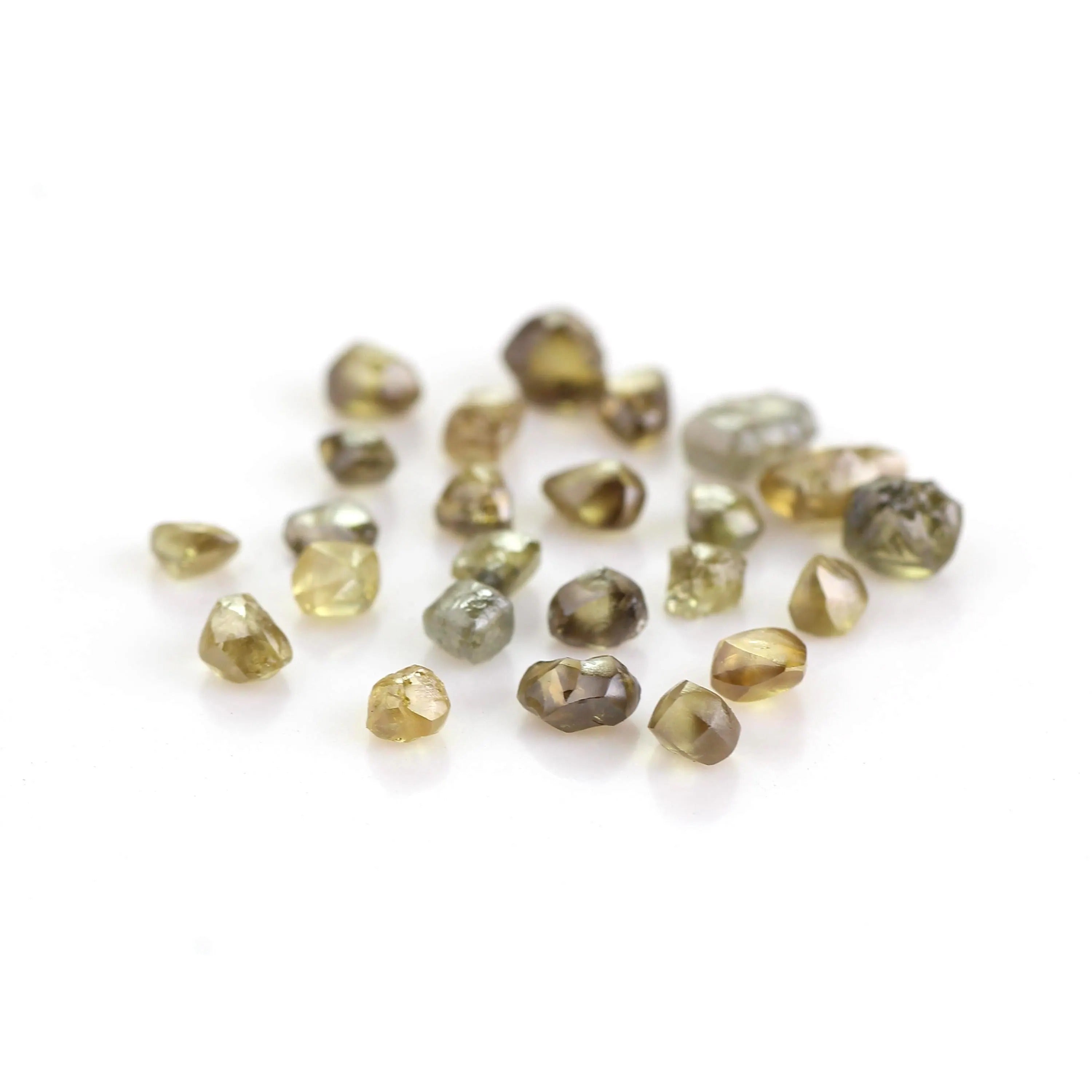 4.43 Ct Rough Natural Diamond Lot Green Yellow Champagne Raw Stone