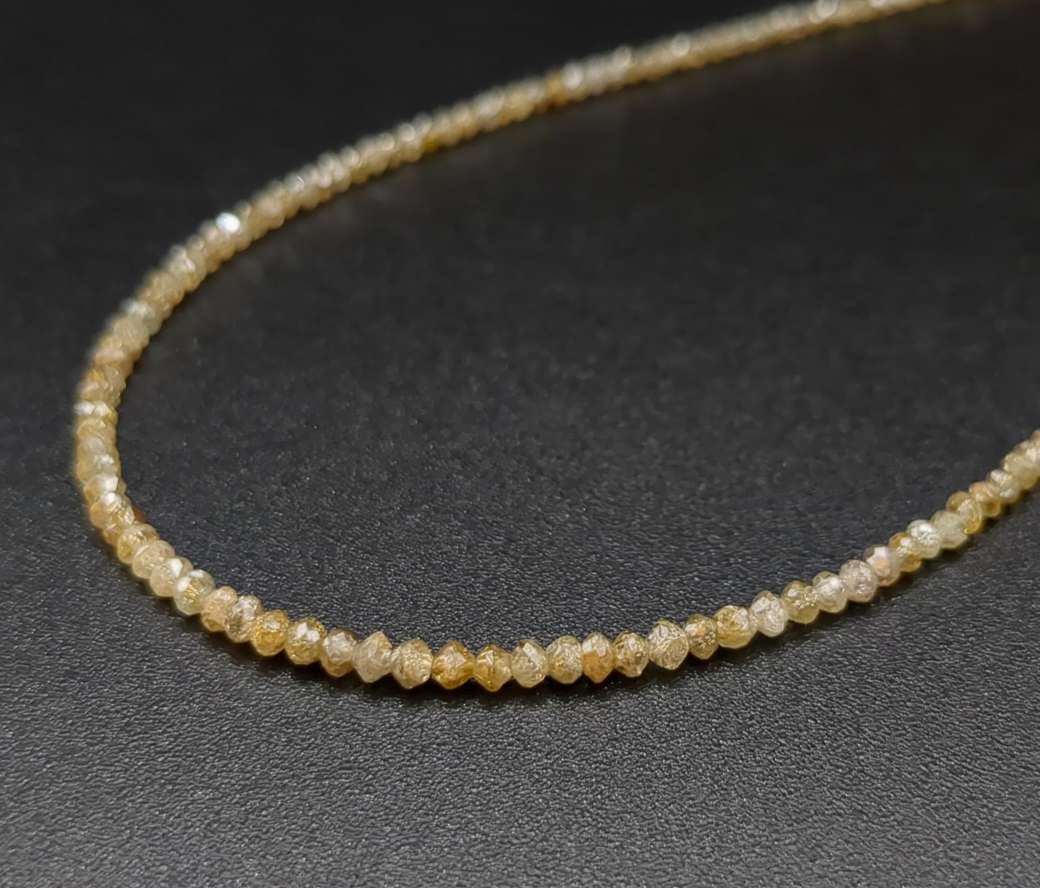 15 inch Natural Faceted Champagne Diamond Beads AAA+ Jewellery Making 2 mm
