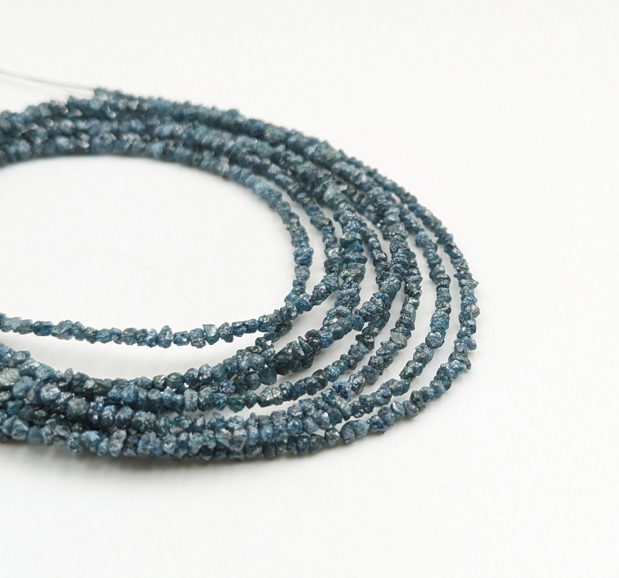 AAA Blue Uncut Diamond Beads Raw Rough Nuggets Diamond beads 2-3mm