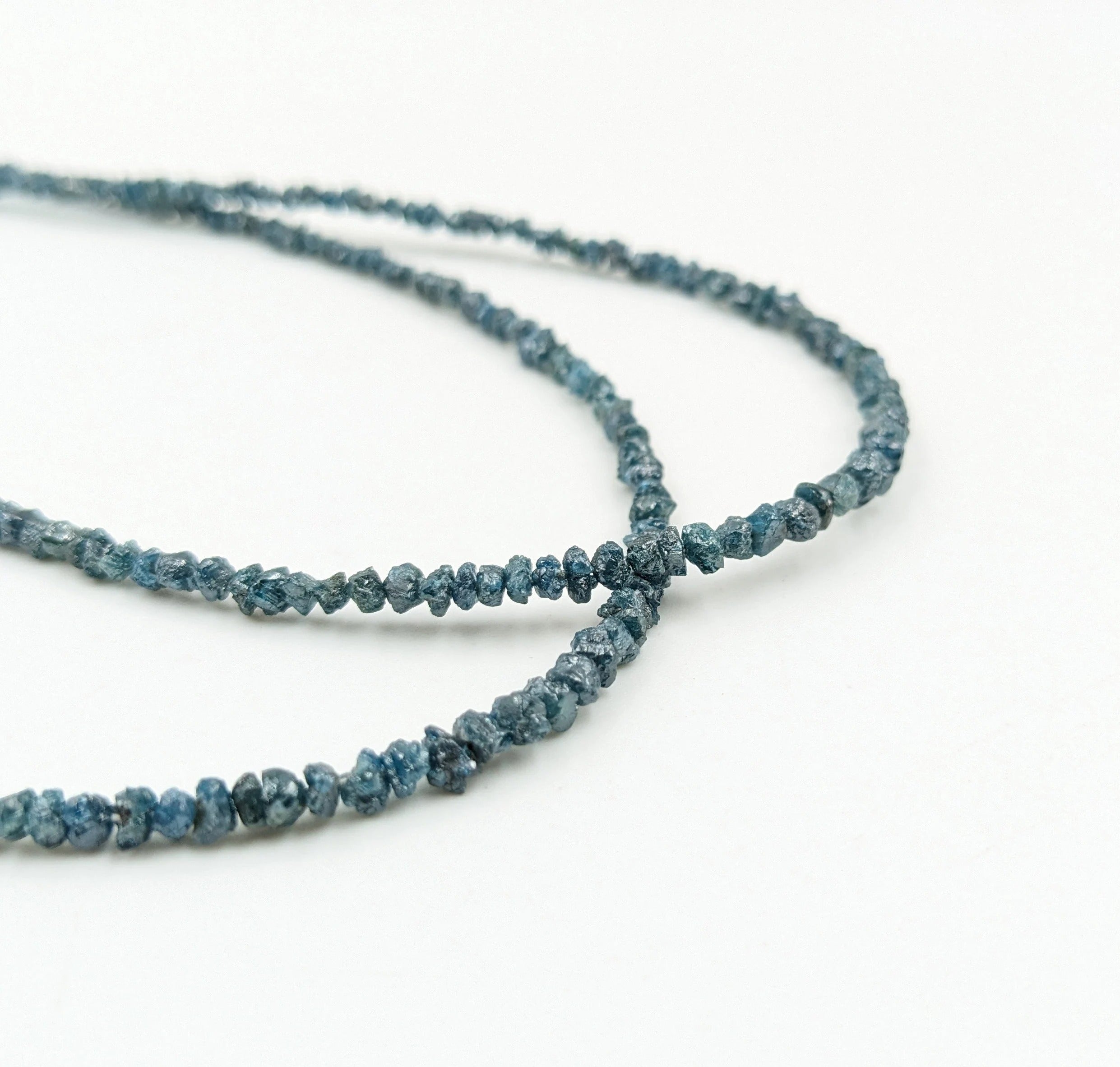 AAA Blue Uncut Diamond Beads Raw Rough Nuggets Diamond beads 2-3mm
