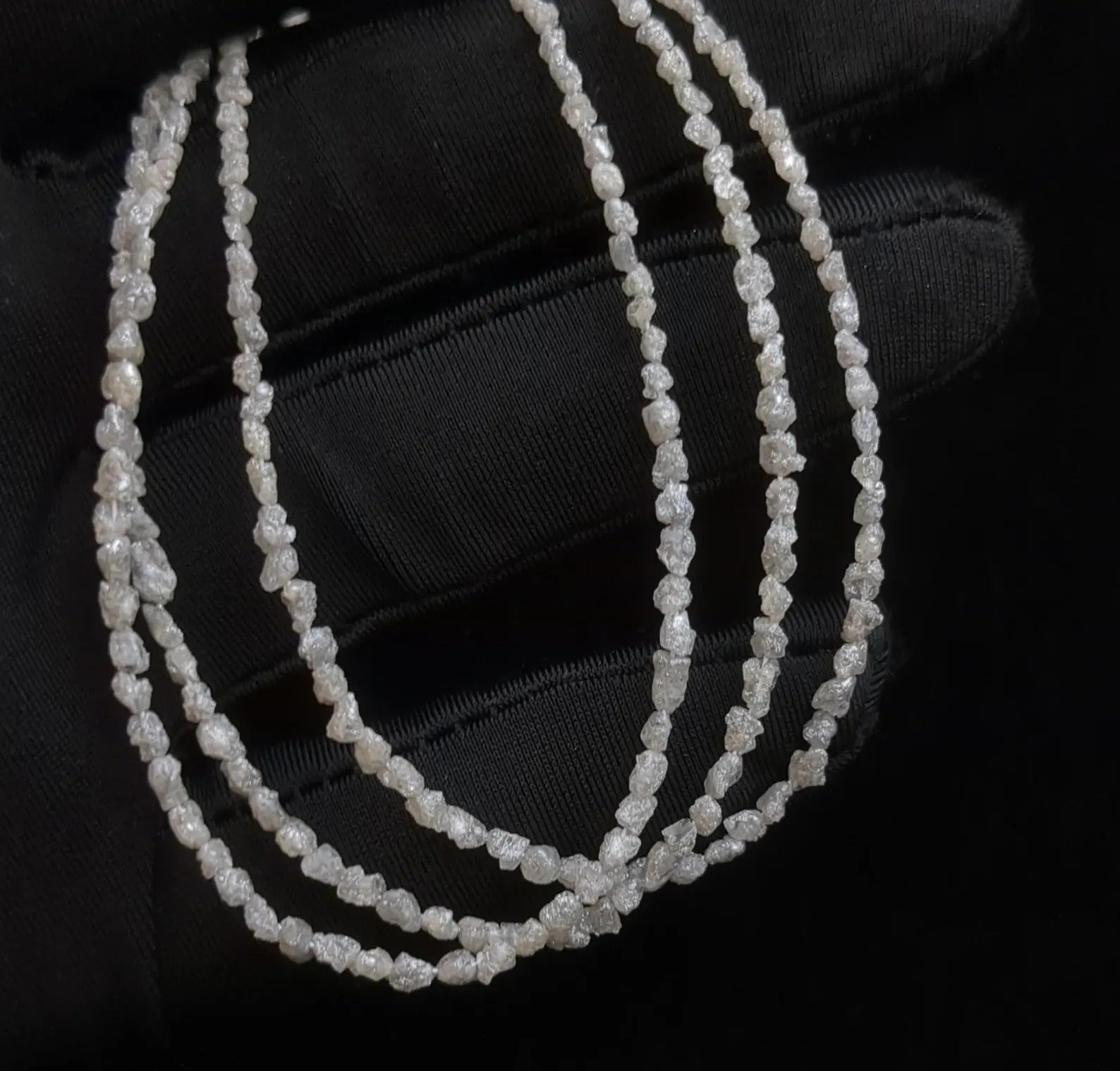 Raw White Diamond Beads Natural Uncut Diamond Beads 2.5-4 mm