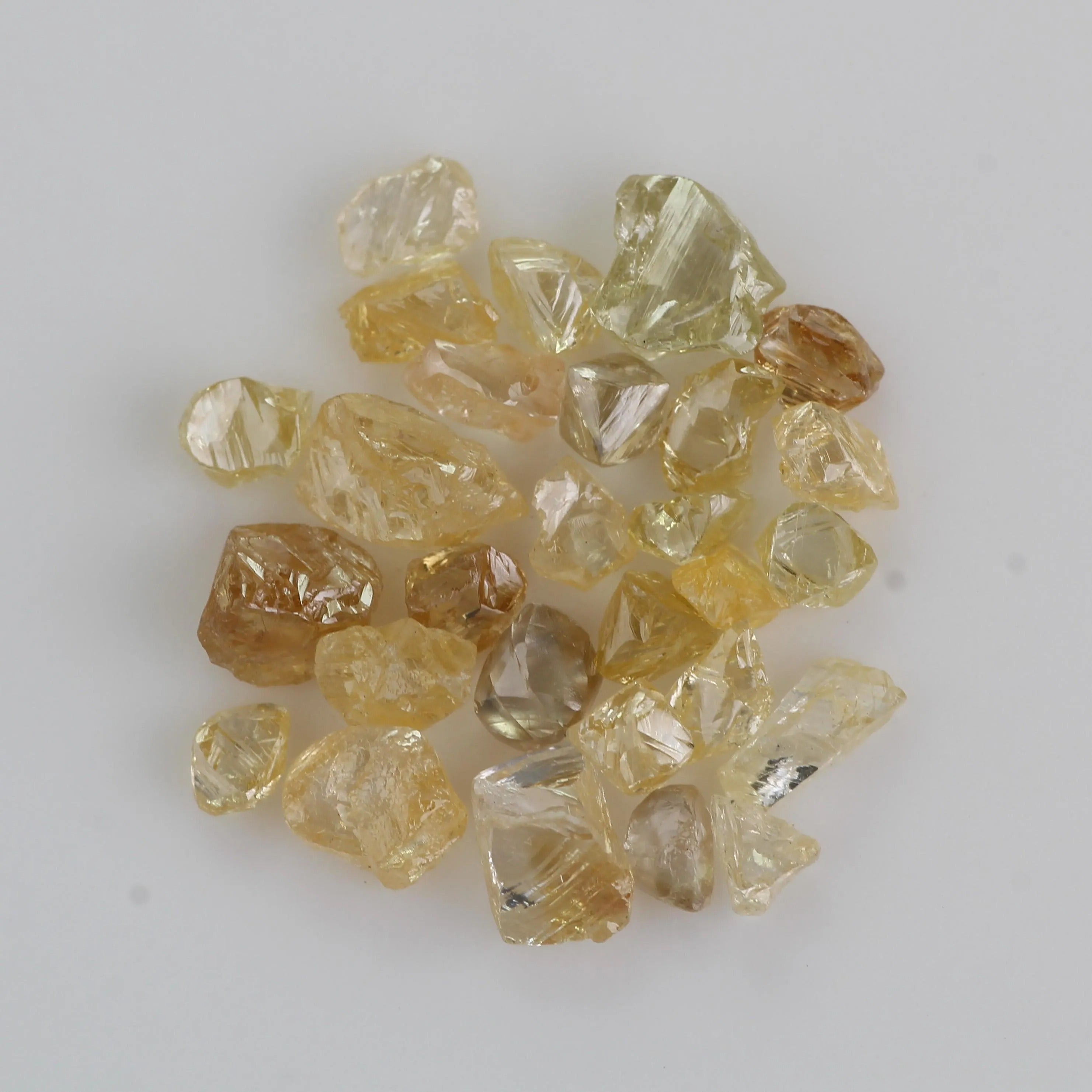 6.66 TCW Natural Fancy Yellow Orange Rough Diamond Lot 2.98 - 4 MM