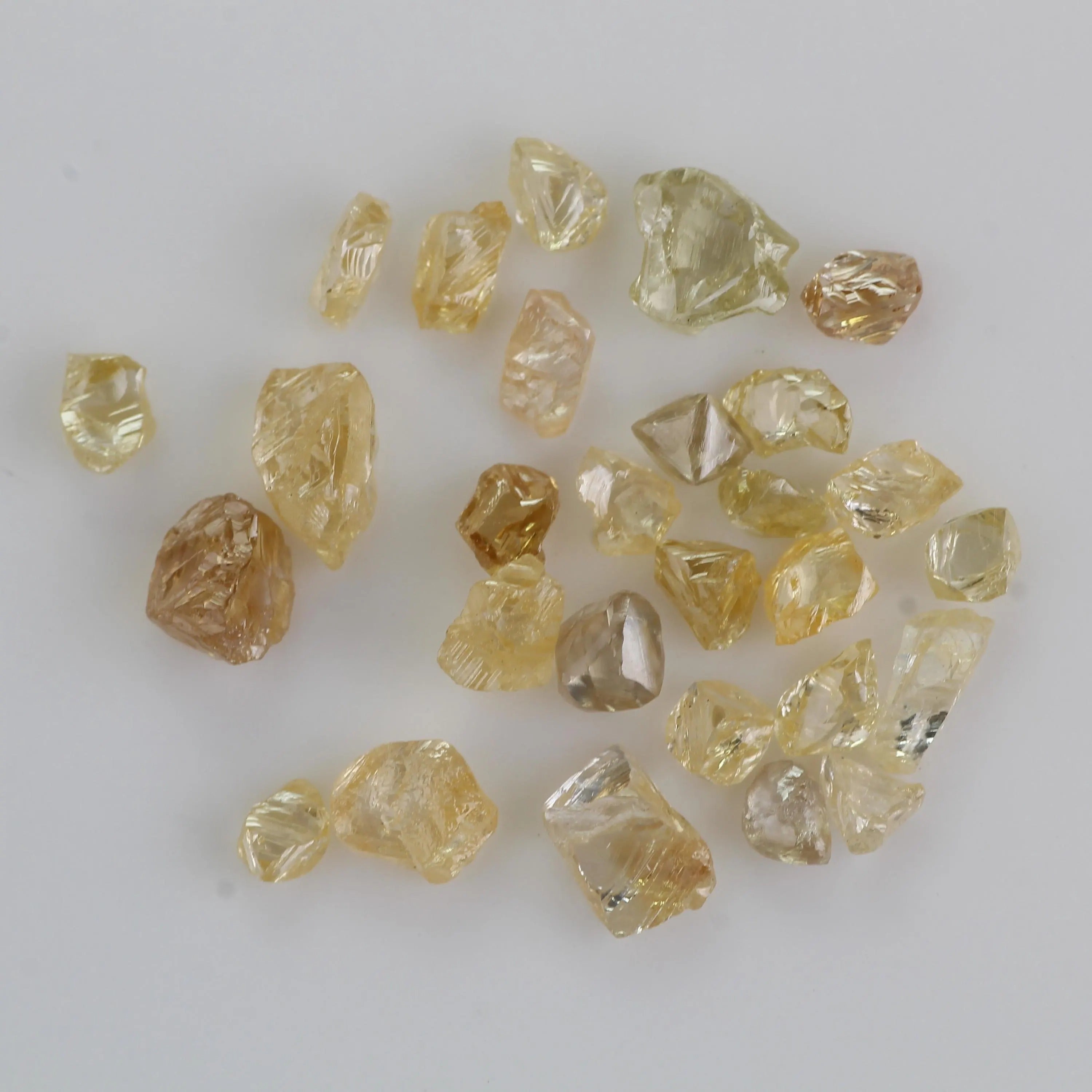 6.66 TCW Natural Fancy Yellow Orange Rough Diamond Lot 2.98 - 4 MM