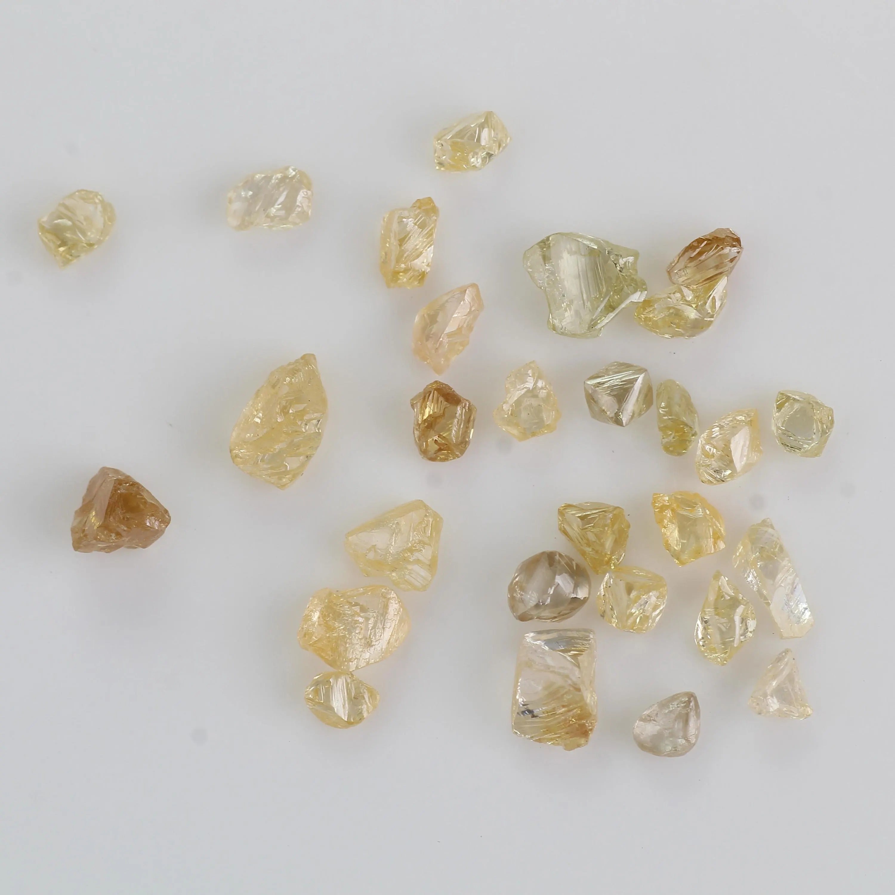 6.66 TCW Natural Fancy Yellow Orange Rough Diamond Lot 2.98 - 4 MM