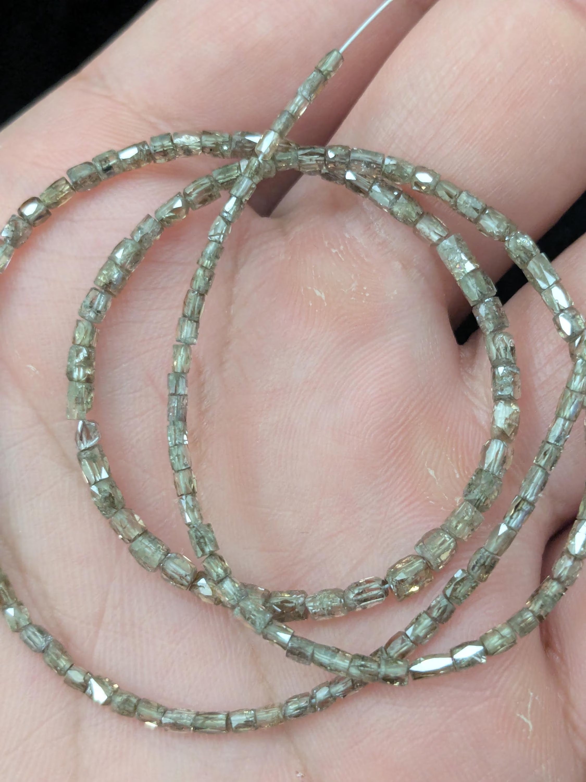 15 inch Natural diamond beads faceted jewellery making 1.5-3 MM