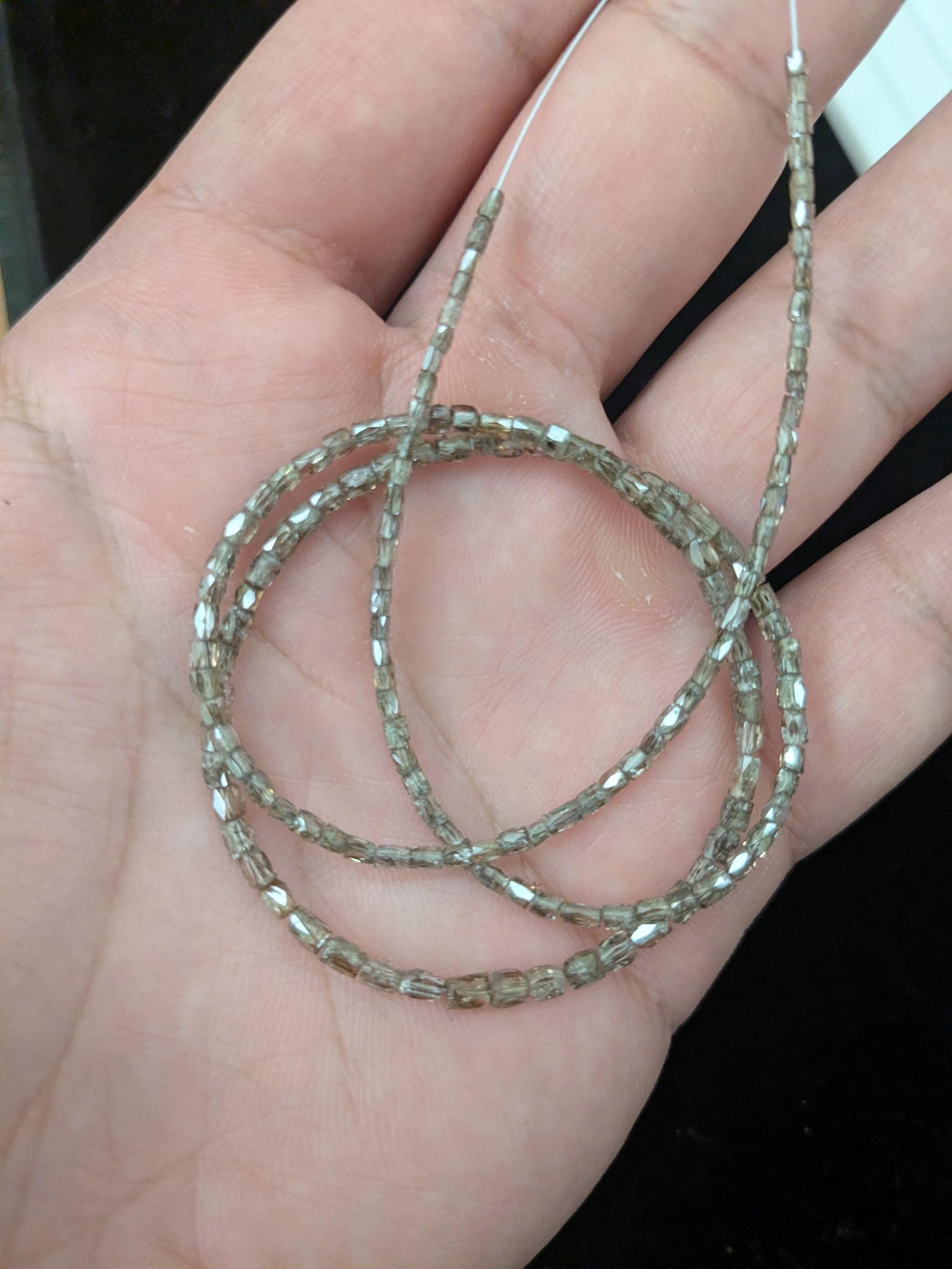 15 inch Natural diamond beads faceted jewellery making 1.5-3 MM