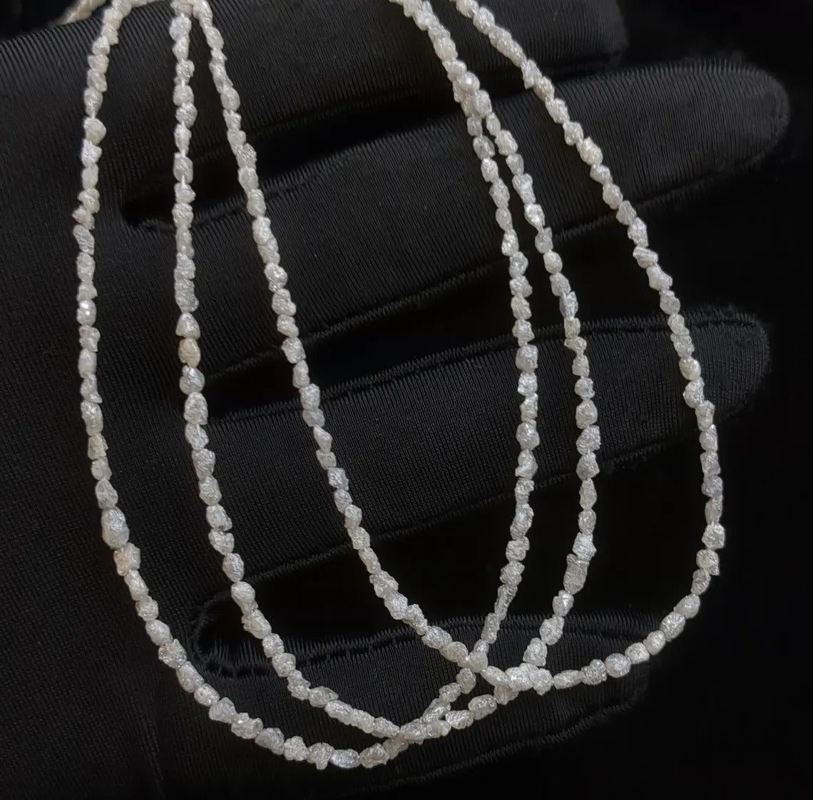 Raw White Diamond Beads Natural Uncut Diamond Beads 2.5-4 mm