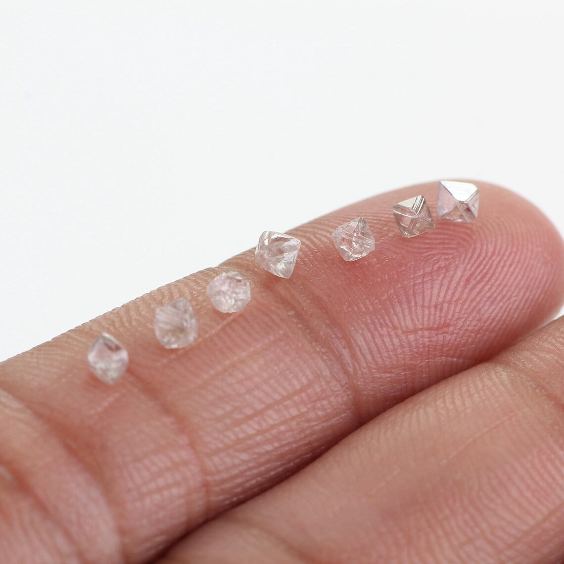 Natural Fancy Pink Purple Rough Diamond Octahedron 2.40 - 2.90 MM
