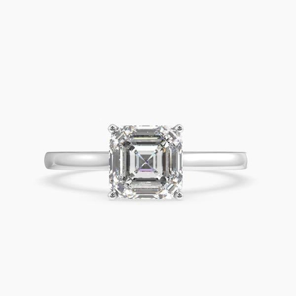 Brya Asscher Solitaire Engagement Ring 14K / 18K Solid Gold