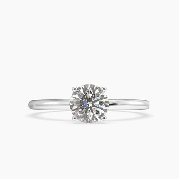 Bdaya Round Solitaire Engagement Ring 14K / 18K Solid Gold