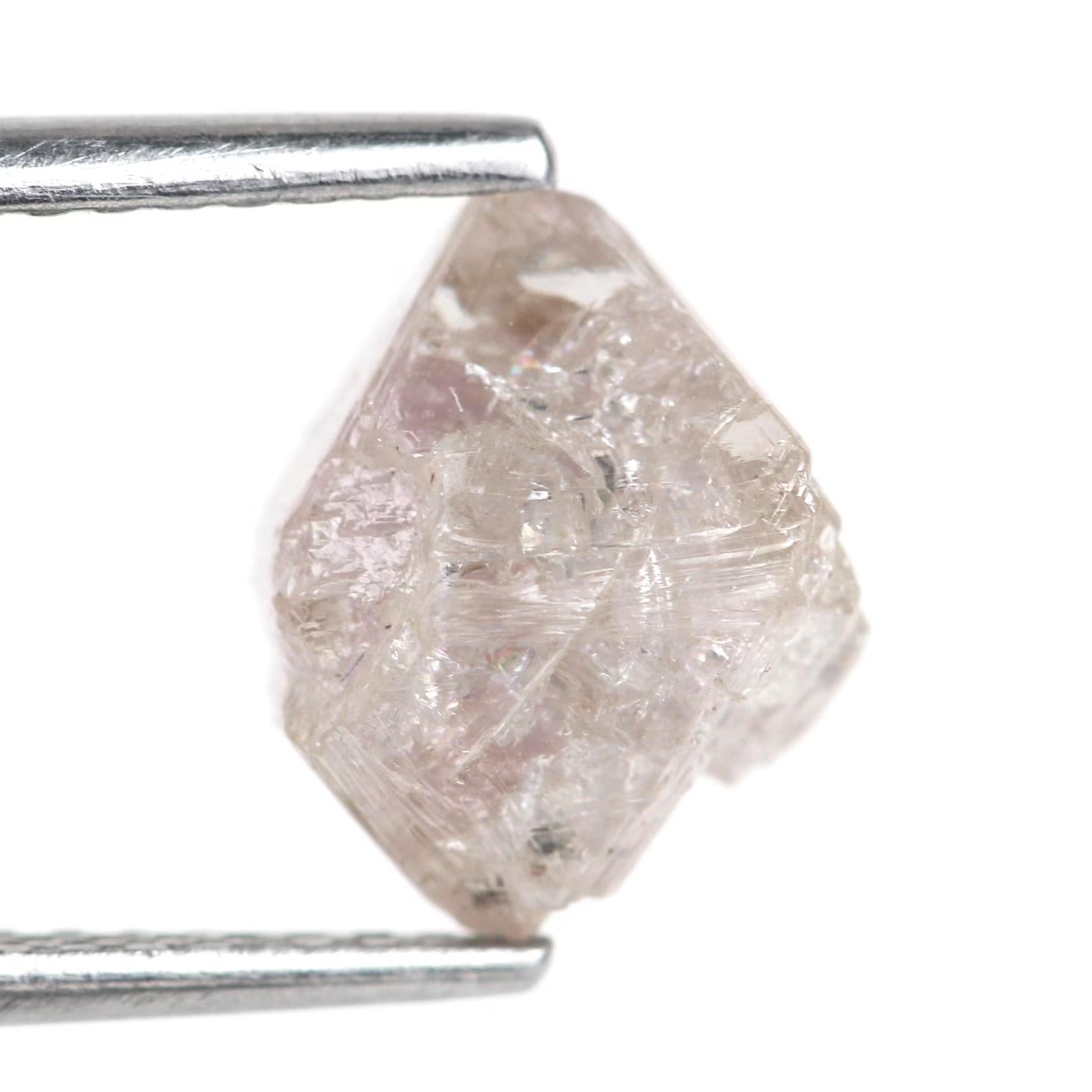 3.34 Carat Very Light Purple Pink Rough Uncut Diamond 7.5 MM
