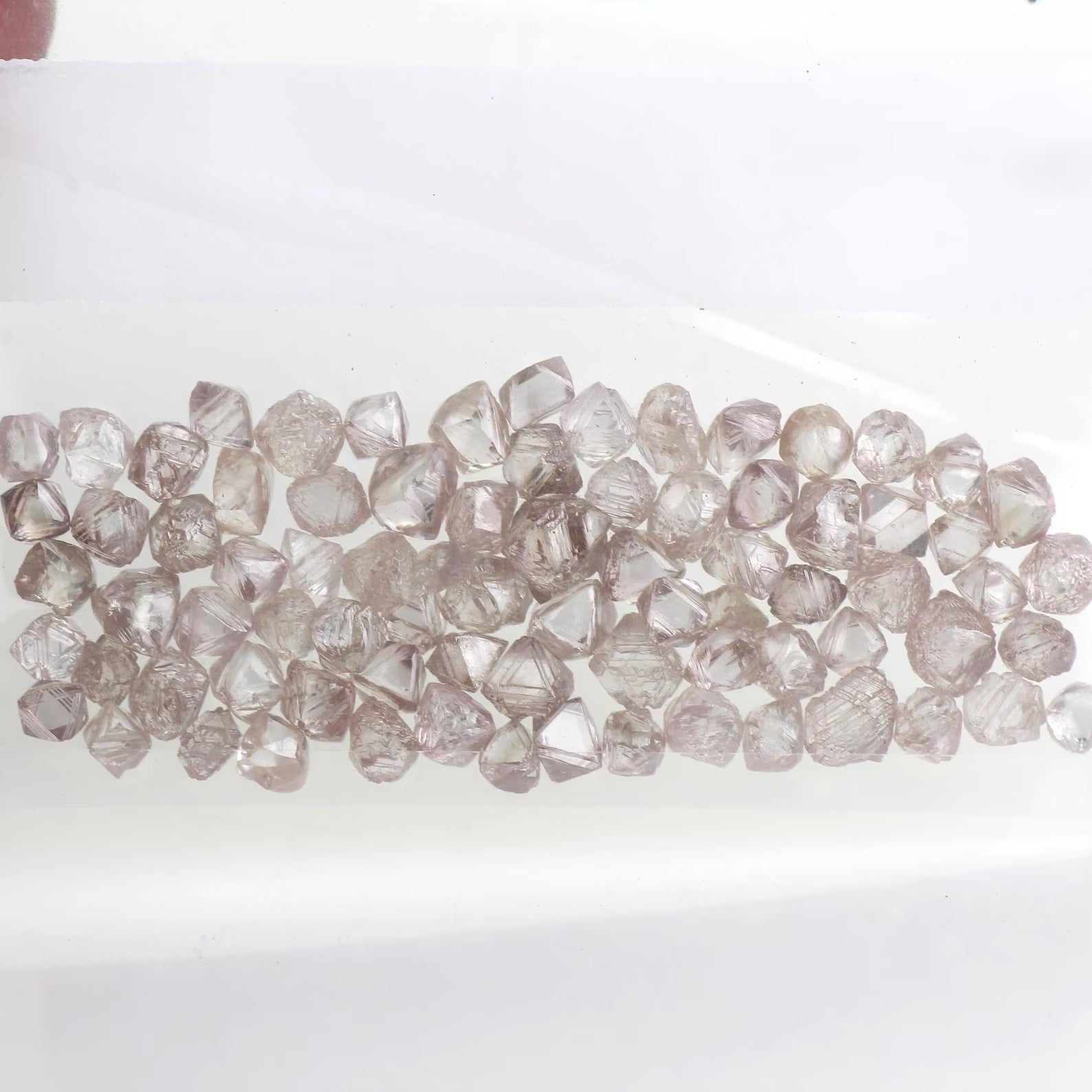 Natural Fancy Pink Purple Rough Diamond Octahedron 2.40 - 2.90 MM