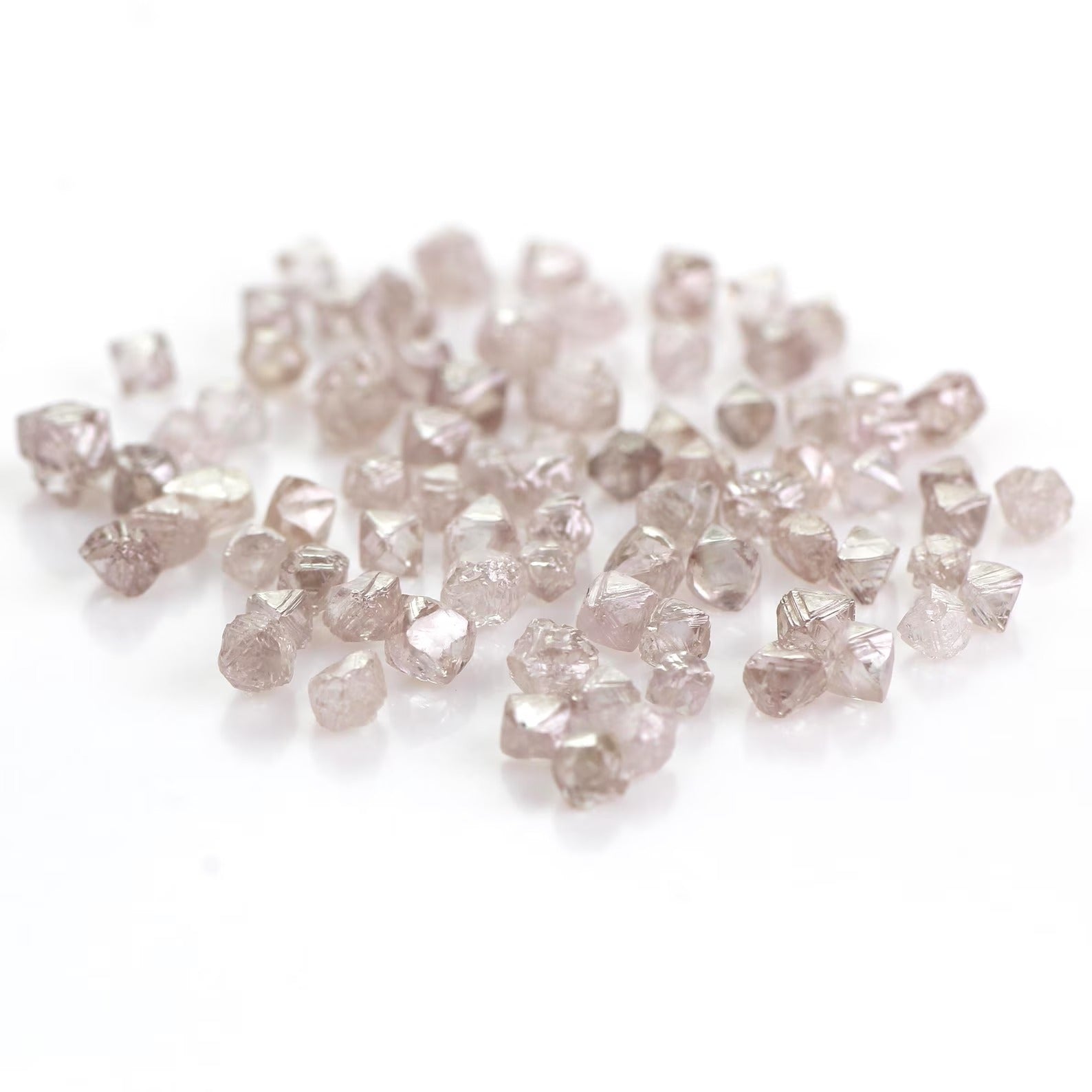 Natural Fancy Pink Purple Rough Diamond Octahedron 2.40 - 2.90 MM