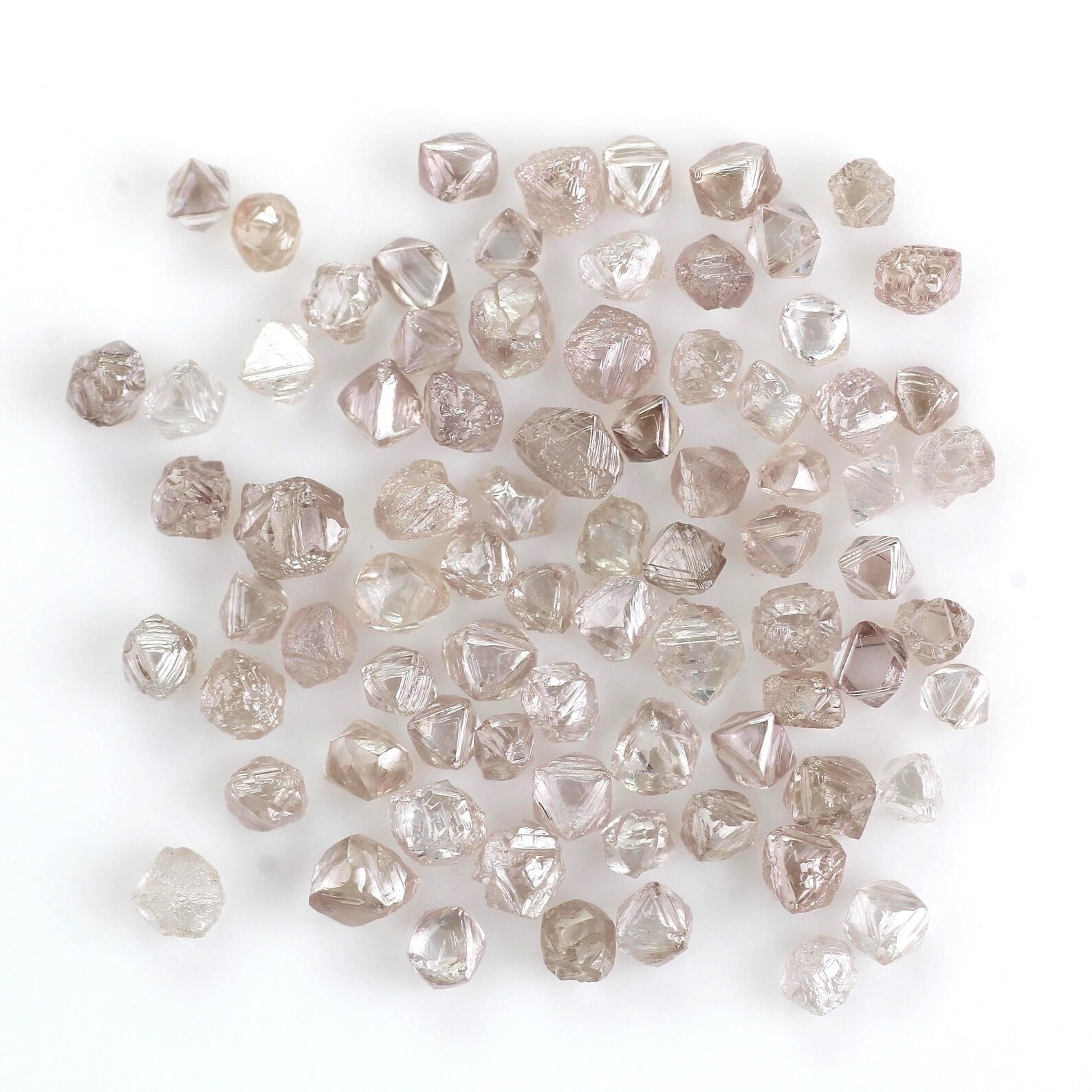 Natural Fancy Pink Purple Rough Diamond Octahedron 2.40 - 2.90 MM