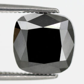 6 Carat Gorgeous Cushion Shape Black Diamond For Engagement Ring - Blackdiamond