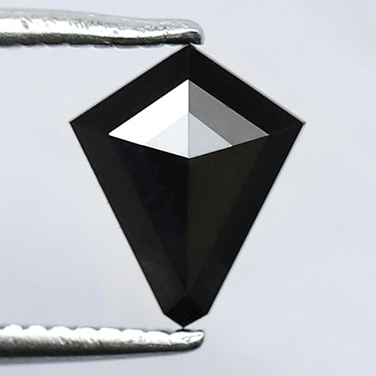 0.73 Carat 7 MM Kite Shape Black Color Diamond AAA Quality Loose Natural Diamond For Ring