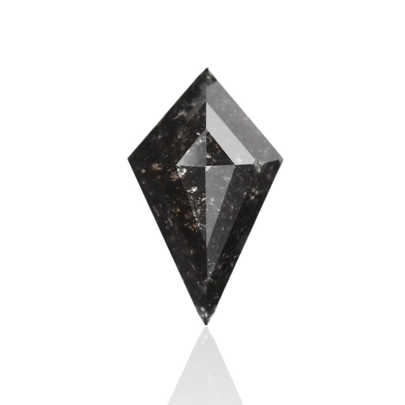 0.86 Carat 9.05 X 5.51 X 3.34 MM Fancy Black Salt and Pepper Kite Cut Loose Diamond - Blackdiamond