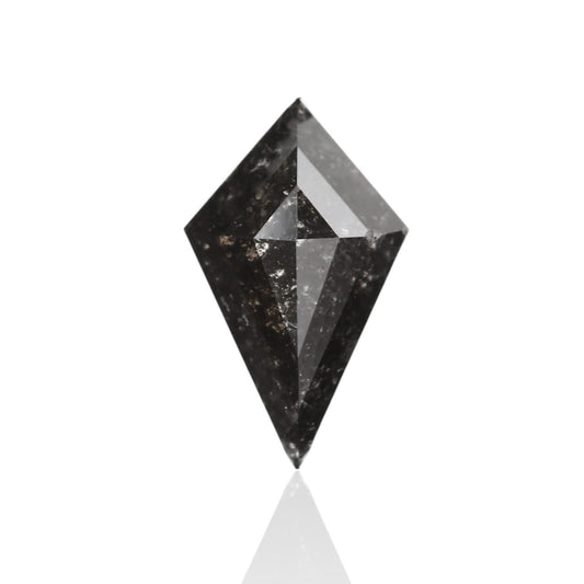 0.86 Carat 9.05 X 5.51 X 3.34 MM Fancy Black Salt and Pepper Kite Cut Loose Diamond