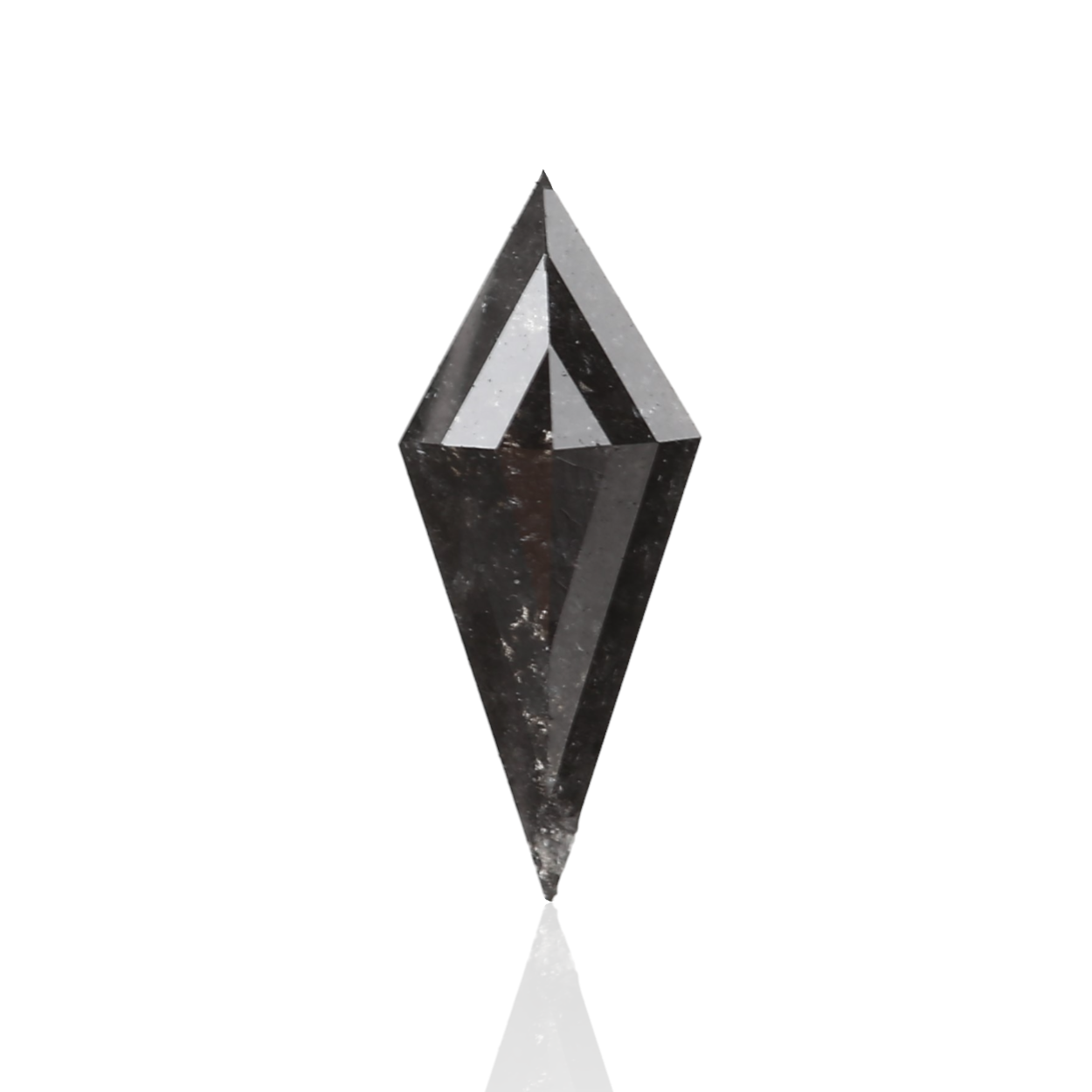 0.28 Carat 7.89 X 3.33 X 1.70 MM Fancy Black Salt and Pepper Kite Cut Loose Diamond - Blackdiamond