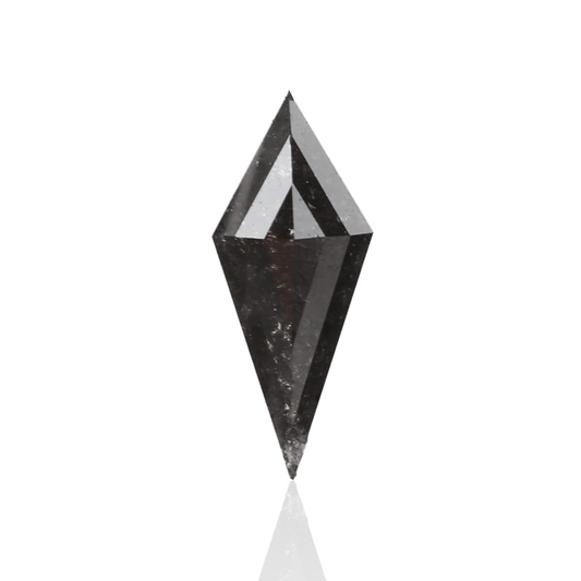 0.28 Carat 7.89 X 3.33 X 1.70 MM Fancy Black Salt and Pepper Kite Cut Loose Diamond