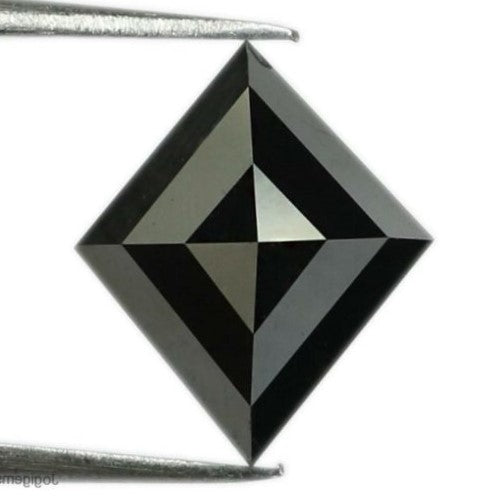 1 Carat Lozenge Cut Diamond Black Loose For Antique Engagement Ring - Blackdiamond