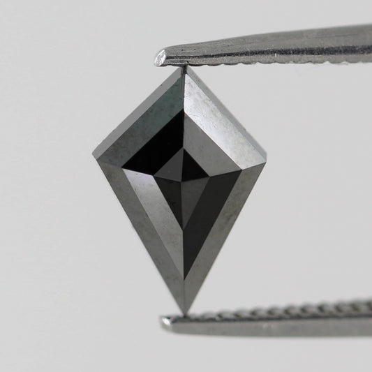 1.04 Carat Loose Natural Diamond Heated Black Color Diamond Kite Shape Diamond Top Quality 9.4 x 6.4 x 2.9 MM Black Diamond For Custom Ring
