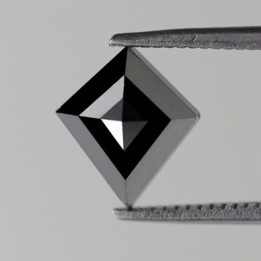 1.62 Carat Fancy Kite Shape Diamond 9 MM Treated Black Color Loose Natural Ethically Sourced AAA Quality Black Diamond Custom Halo Pedant