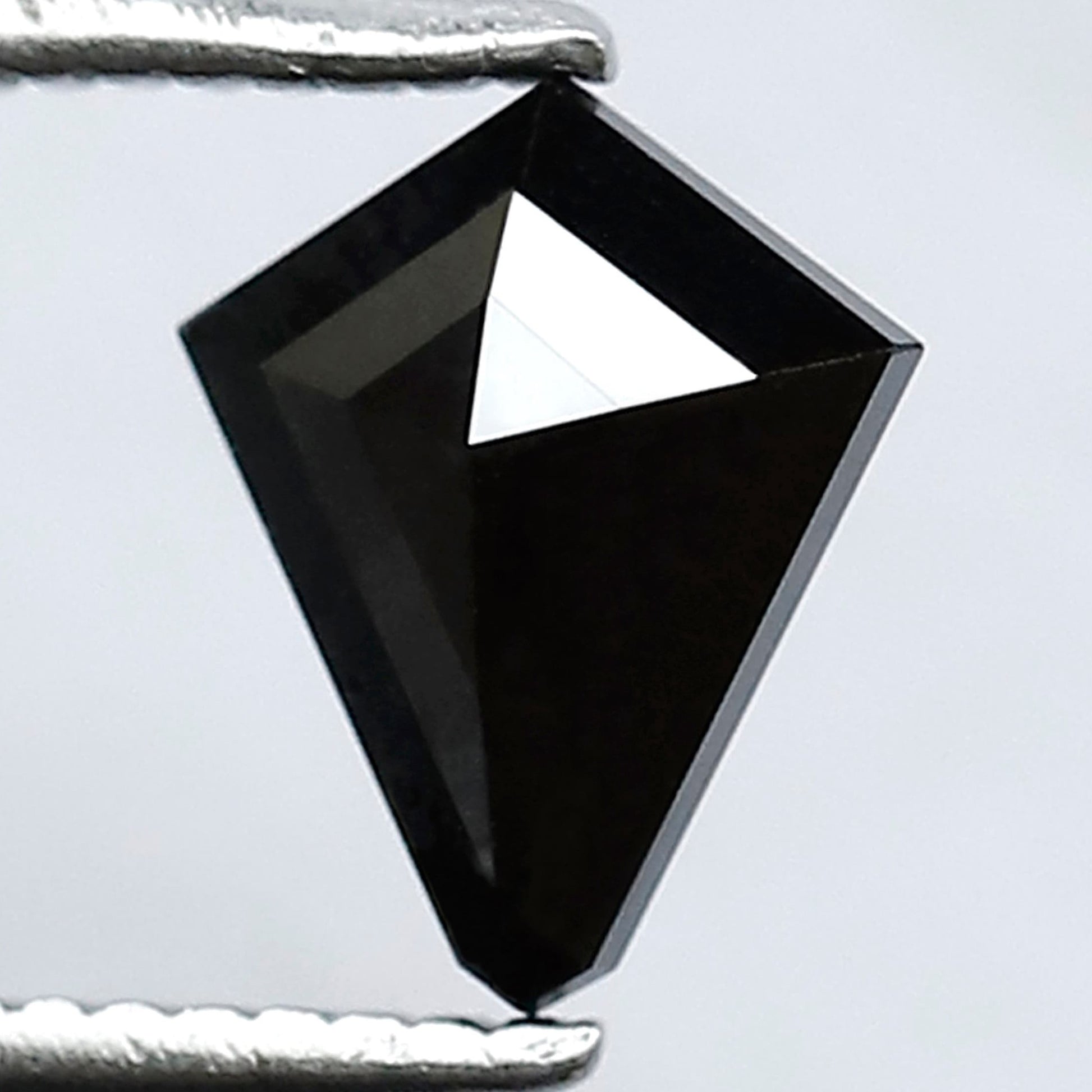 0.73 Carat 7 MM Kite Shape Black Color Diamond AAA Quality Loose Natural Diamond For Ring - Blackdiamond