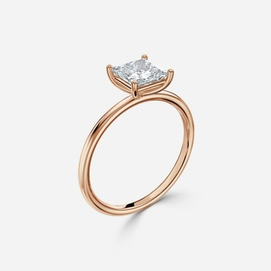 Bdaya Princess Solitaire Engagement Ring 14K / 18K Solid Gold