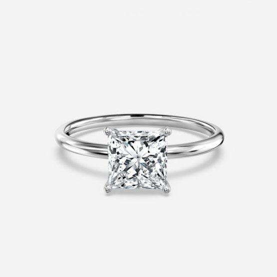 Bdaya Princess Solitaire Engagement Ring 14K / 18K Solid Gold