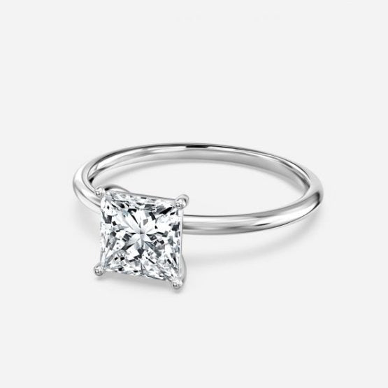 Bdaya Princess Solitaire Engagement Ring 14K / 18K Solid Gold