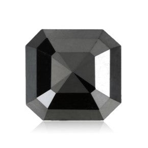 3 Carat Asscher Cut Black Diamond AAA Natural Earth-mined Conflict Free - Blackdiamond