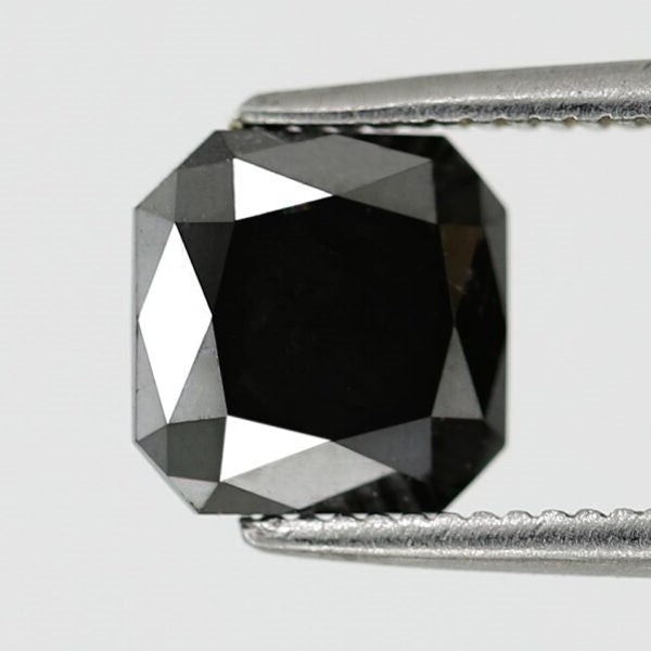 1.71 Carat Treated Black Natural Loose Asscher Cut Best Quality Diamond Perfect For Making Modern Design Diamond Ring - Blackdiamond