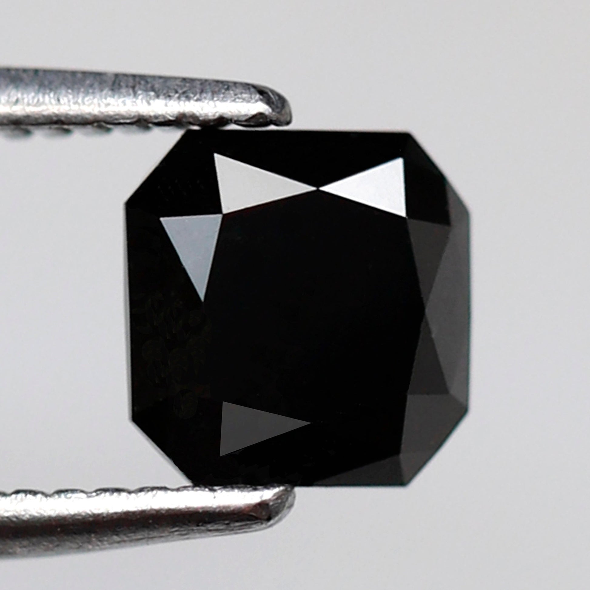 0.93 Carat Asscher Cut Loose Natural Black Diamond 5 MM AAA Quality Diamond For Jewelry - Blackdiamond
