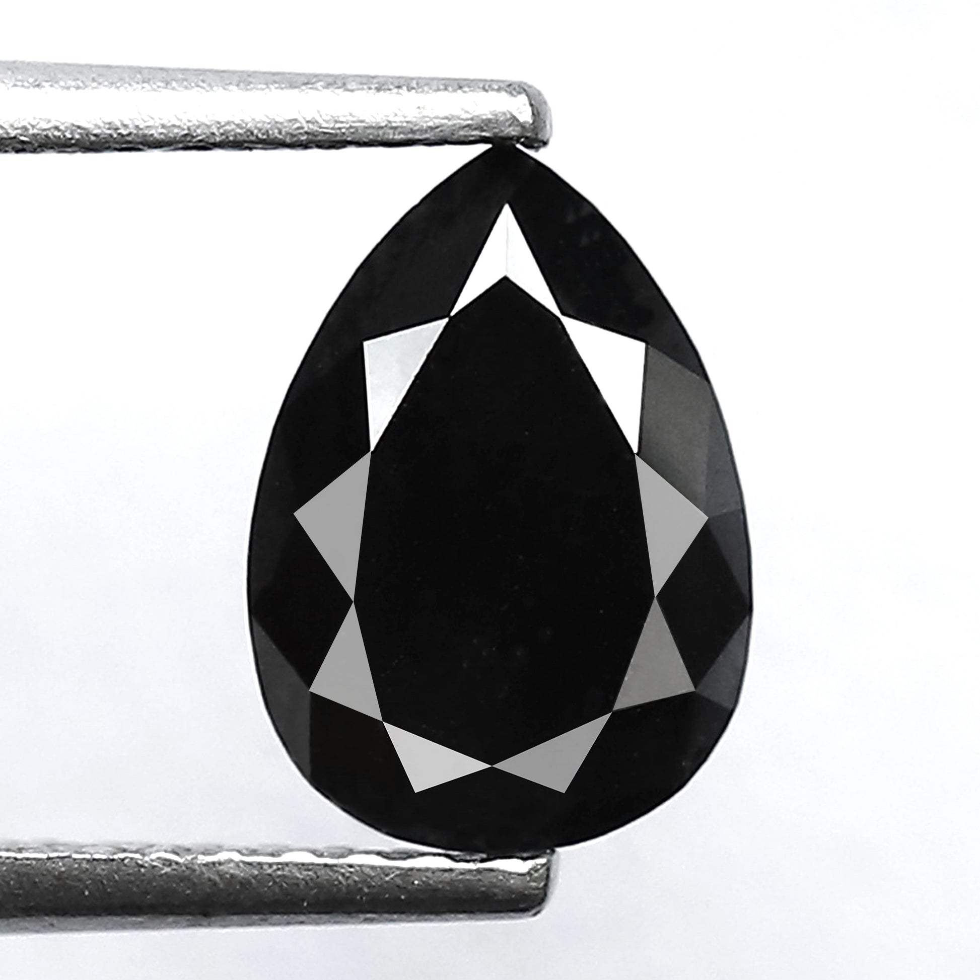 Pear Shape Black Diamond 1.52 Ct 8 MM Loose Natural Black Diamonds Engagement Ring - Blackdiamond