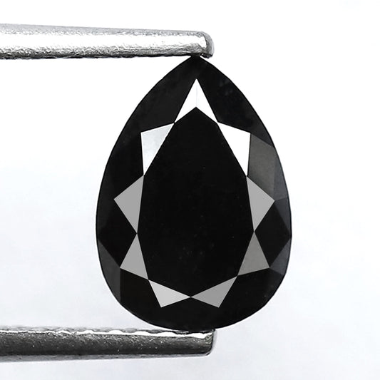 Pear Shape Black Diamond 1.52 Ct 8 MM Loose Natural Black Diamonds Engagement Ring