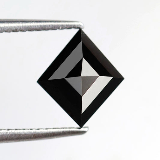 1.24 Carat Lozenge Shape AAA Quality Diamond 8 MM Loose Natural Lozenge Cut Black Color Diamond