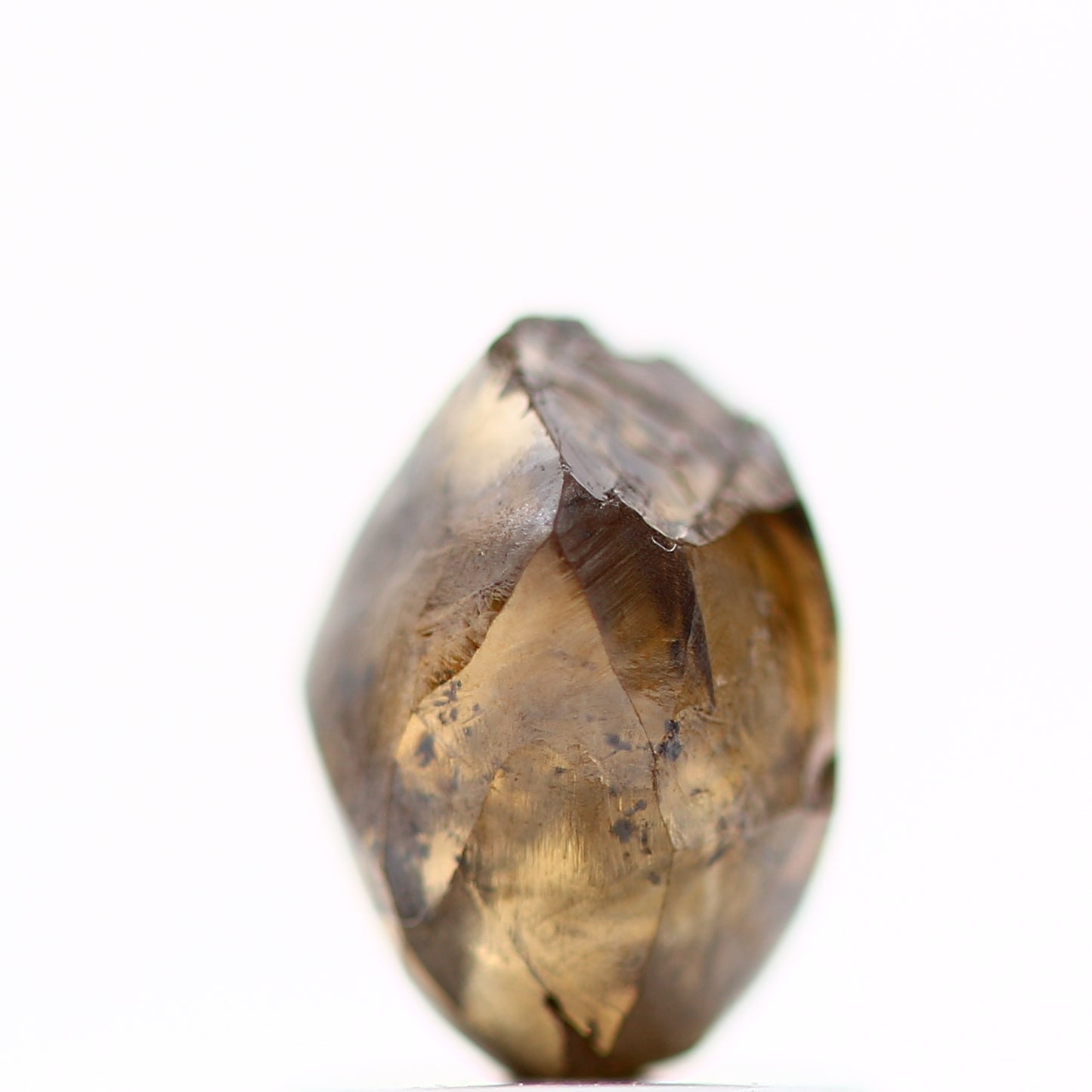 1.77 Carat Natural Fancy Brown Raw Rough Diamond 7.30 MM - Blackdiamond