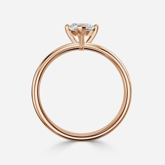 Deltic Marquise Solitaire Engagement Ring 14K / 18K Solid Gold